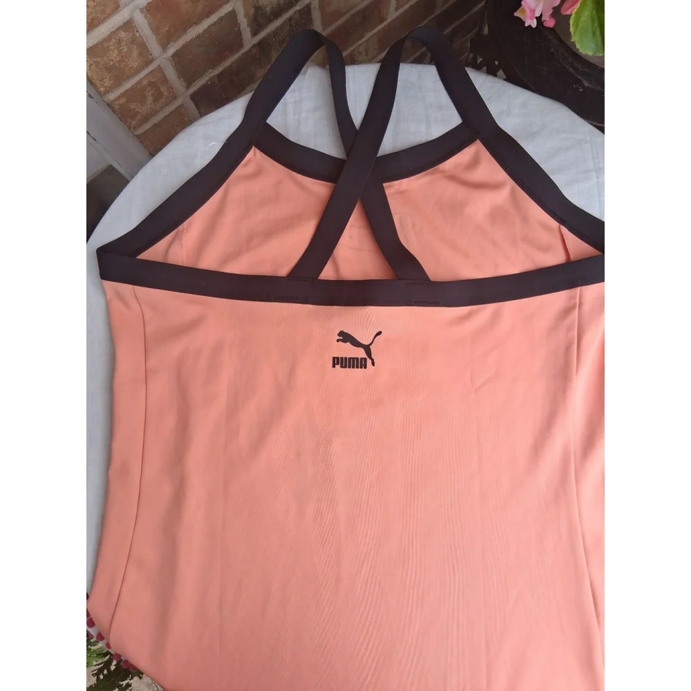 💕NWT Women's Puma Team Dress XL Peach Pink Black - Picture 5 of 10